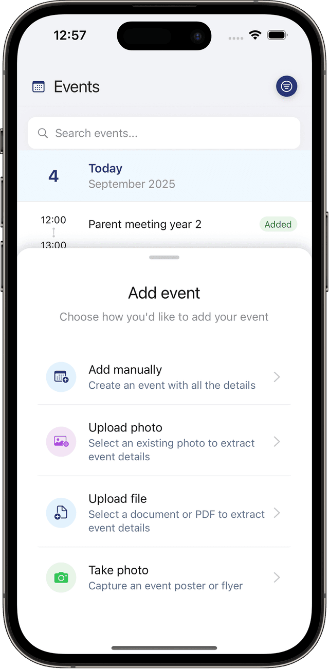 Upload photos and files inside NUET