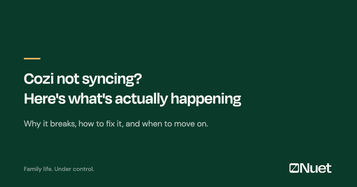 Cozi Not Syncing? Here's What's Actually Happening (2026 Fix)