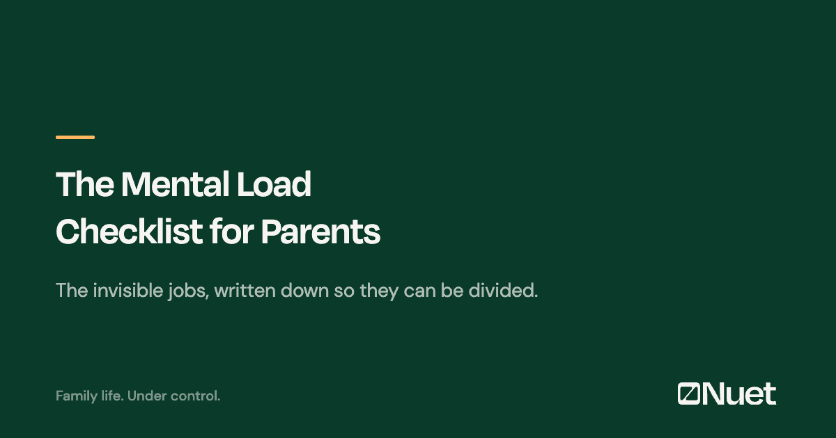 The Mental Load Checklist for Parents
