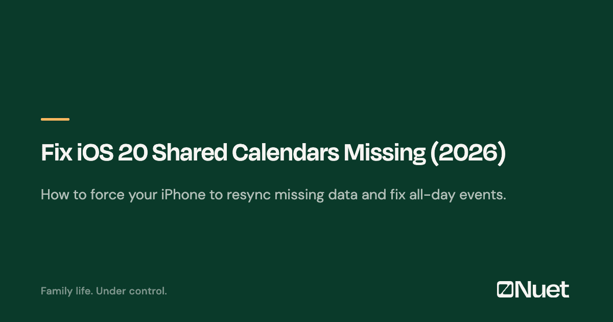 Step-by-Step: Fix iOS 20 Shared Calendars (2026)