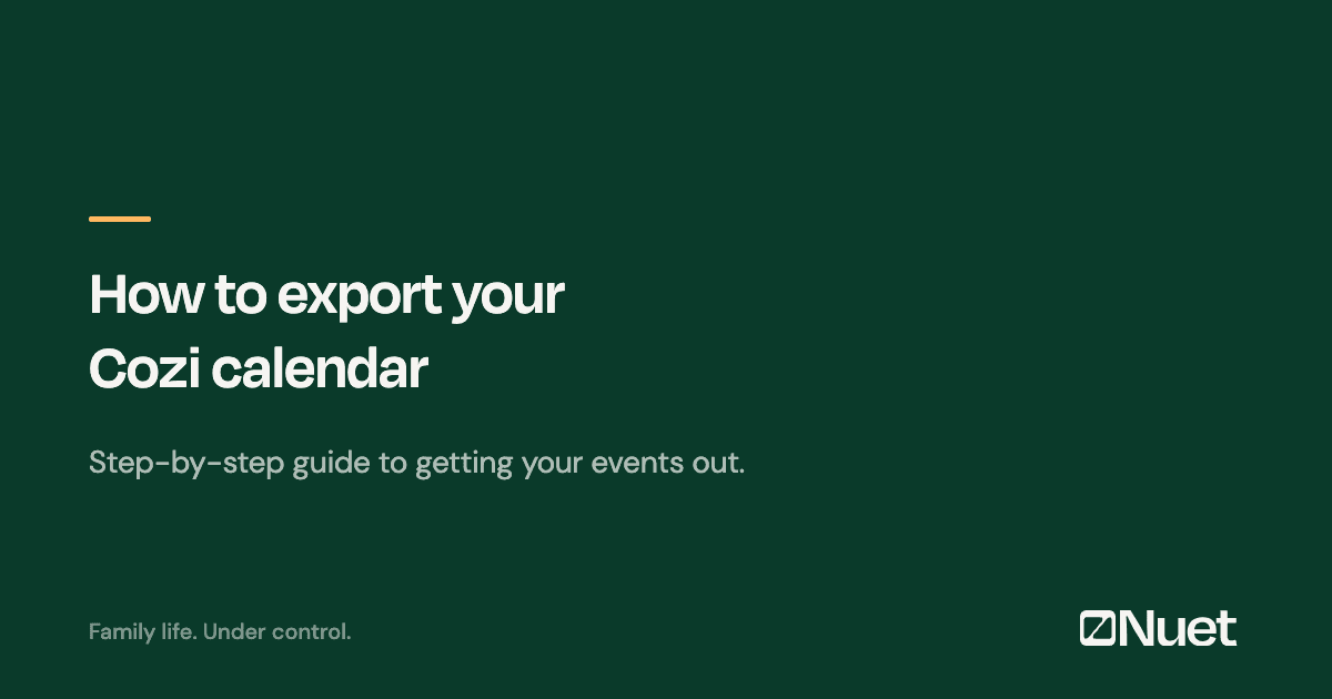 How to Export Your Cozi Calendar (Step-by-Step Guide)