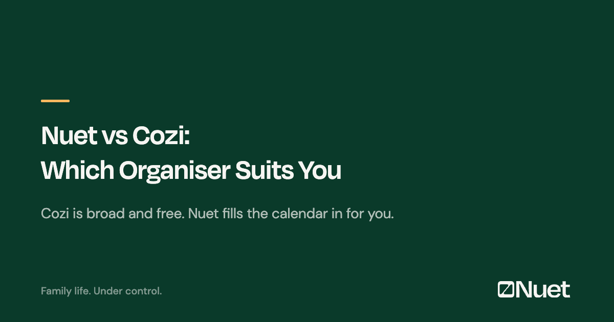 Nuet vs Cozi: Which Family Organiser Is Right for You