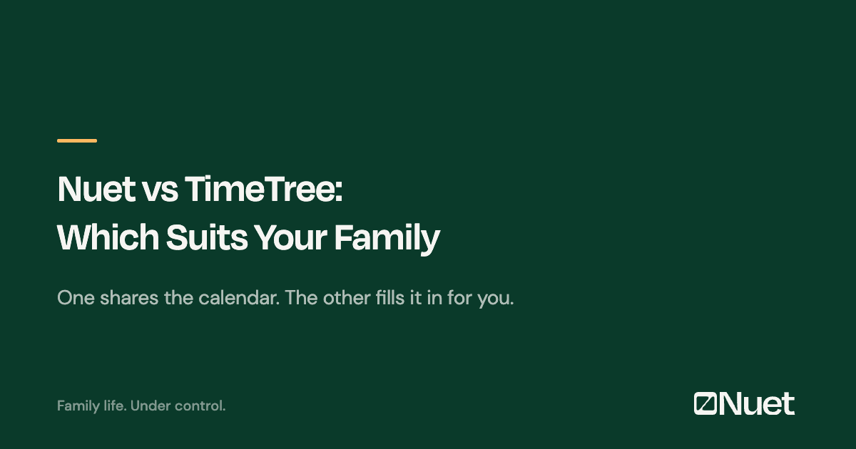 Nuet vs TimeTree: Which Shared Calendar Suits Your Family