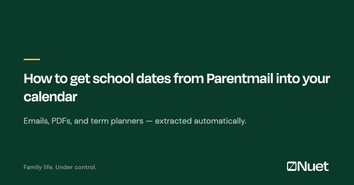 How to Get Parentmail Dates Into Your Calendar Automatically
